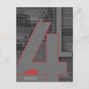 Carte postale Renault 4L