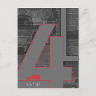 Carte postale Renault 4L