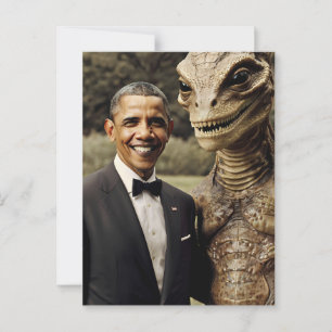 Carte Postale Rencontre d'Alien d'Obama Photo de Conspiration Vi