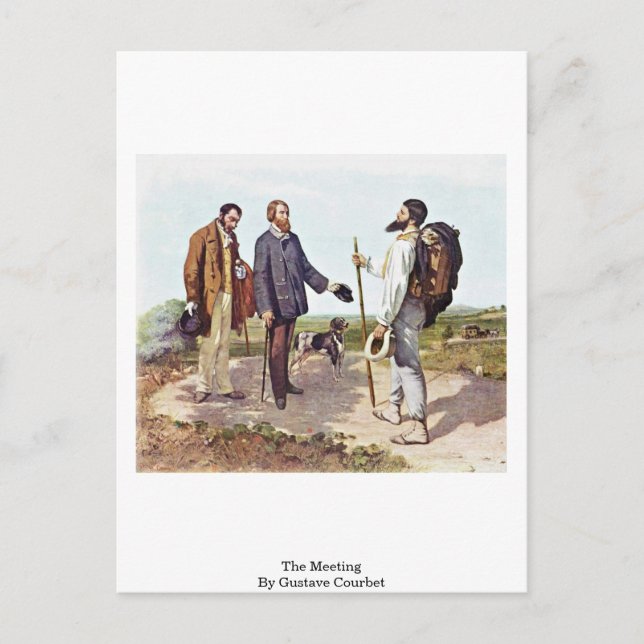 Carte Postale Rencontre De Gustave Courbet (Devant)