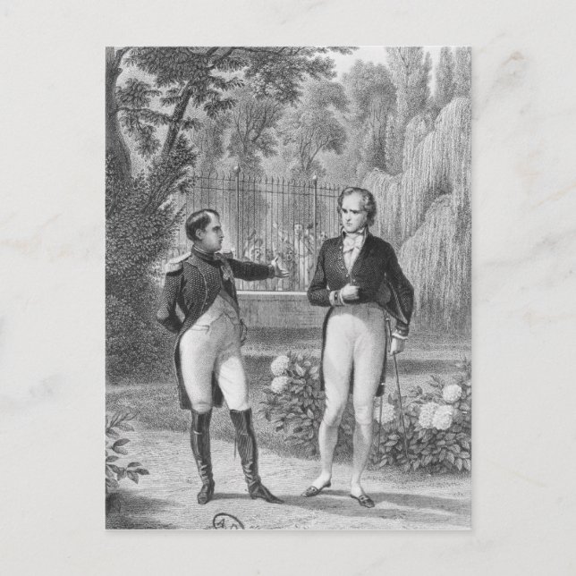 Carte Postale Rencontre entre Napoléon I et Benjamin (Devant)