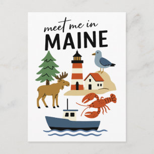 Carte Postale Rencontre-moi dans le Maine Faune côtière de Nouve
