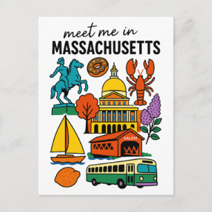 Carte Postale Rencontre-moi dans le Massachusetts Boston Homard
