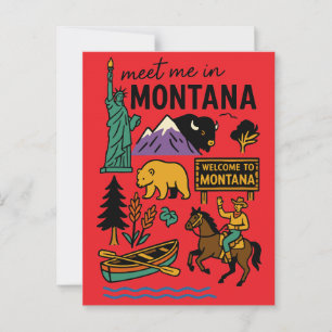 Carte Postale Rencontre-moi dans le Montana Voyage dans l'État C