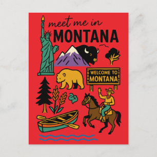Carte Postale Rencontre-moi dans le Montana Voyage dans l'État C