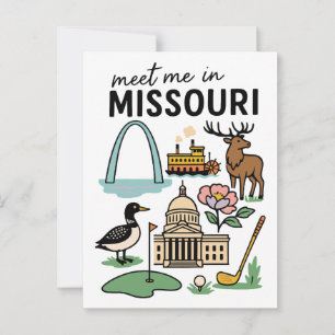 Carte Postale Rencontre-moi dans Missouri St. Louis Kansas City