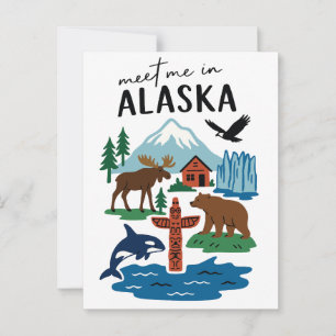 Carte Postale Rencontre-moi en Alaska Souvenir de la faune et de