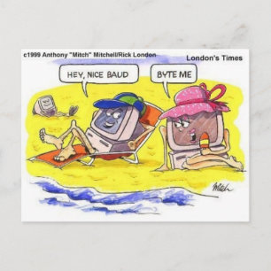 Carte Postale Rencontres par ordinateur ? Cadeaux drôles T-shirt