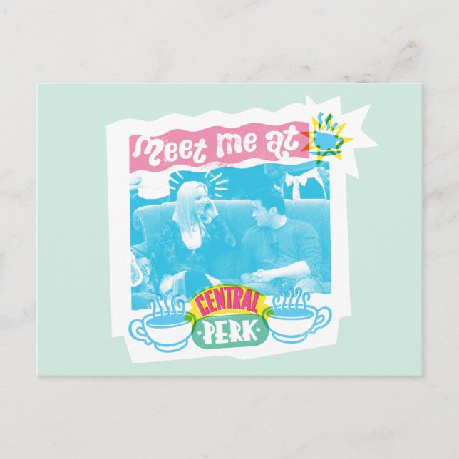 Carte Postale Rencontrez-moi à Central Perk Neon Graphic (Devant)