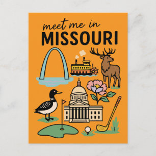 Carte Postale Rencontrez-moi dans le Missouri St. Louis Kansas C