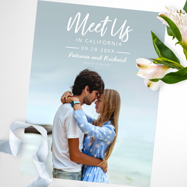 Carte Postale Rencontrez-nous à notre mariage de destination Pho (Créateur téléchargé)