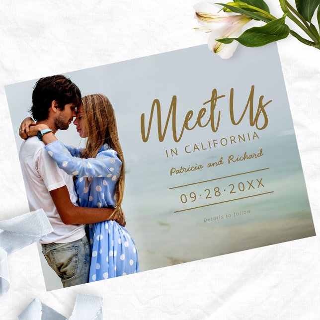 Carte Postale Rencontrez-Nous Lors D'un Mariage De Destination E (Créateur téléchargé)
