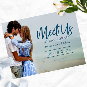 Carte Postale Rencontrez-nous lors d'une photo de mariage de des