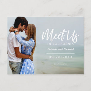 Carte Postale Rencontrez-nous lors d'une photo de mariage de des