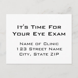 Carte Postale Rendez-vous à l'examen des yeux Rappel du style du