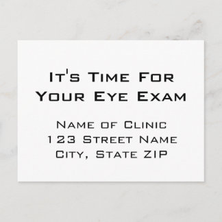 Carte Postale Rendez-vous à l'examen des yeux Rappel du style du