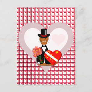 Carte Postale Rendez-vous de la Saint-Valentin d'Oliver avec fon