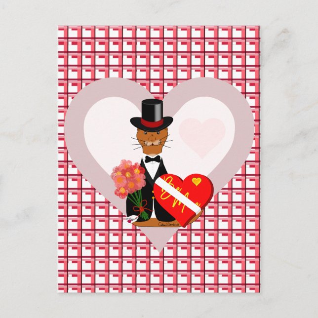 Carte Postale Rendez-vous de la Saint-Valentin d'Oliver avec fon (Devant)