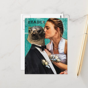 Carte Postale Rendez-vous de promo avec M. Seal et la femme blon