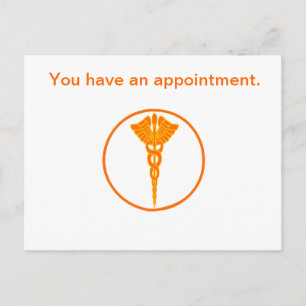 Carte Postale Rendez-vous du client du Docteur Symbole