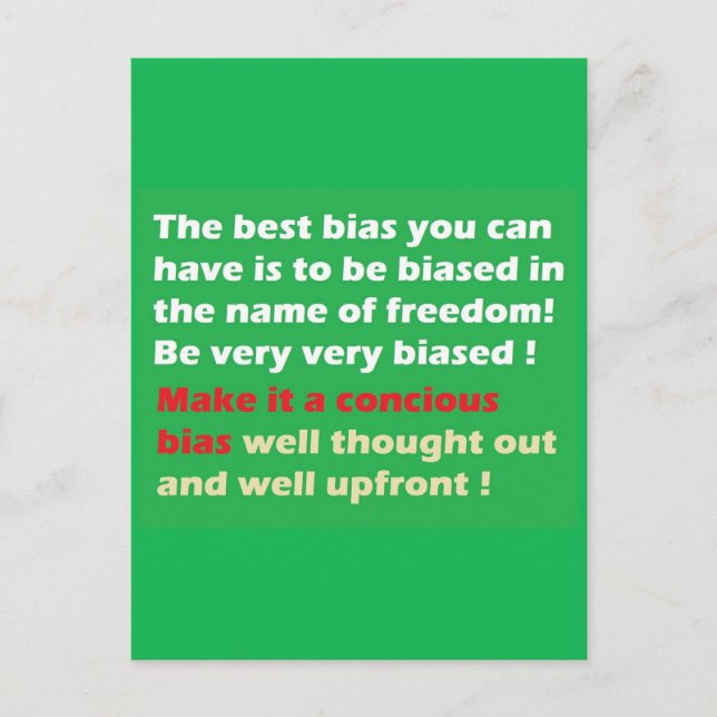 Carte Postale Rendre la liberté plus grande (Devant)