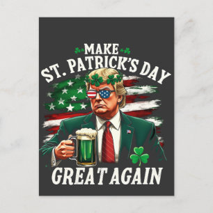Carte Postale Rendre la Saint Patrick grande à nouveau Trump