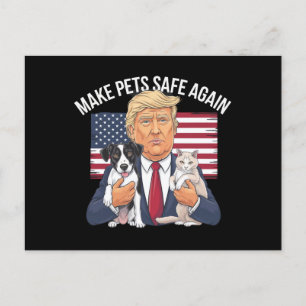 Carte Postale Rendre les animaux en sécurité, sauver nos animaux