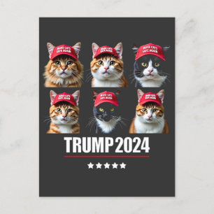 Carte Postale Rendre les chats en sécurité à l'élection de Maga