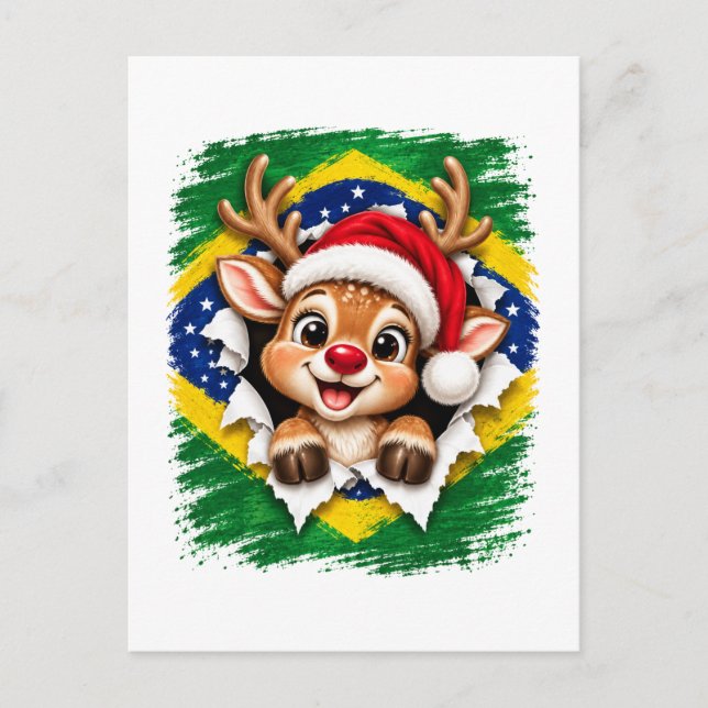 Carte Postale Renneau de Noël brésilien (Devant)