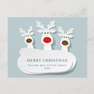 Carte Postale Rennes amusantes Joyeux Noël Accueil d'entreprise