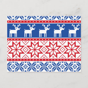 Carte Postale Rennes nordiques et flocons de neige