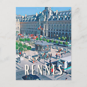 Carte Postale Rennes Photo Vintage 