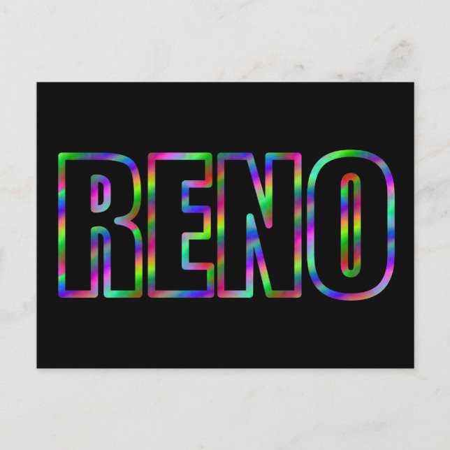Carte Postale RENO Neon (Devant)