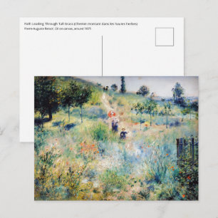 Carte Postale Renoir - Chemin menant à travers l'herbe haute