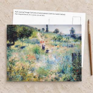 Carte Postale Renoir - Chemin montant dans les hautes herbes