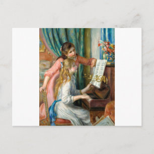 Carte Postale Renoir Deux Jeunes Filles au Piano Impression Musi