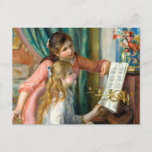 Carte Postale Renoir Deux Jeunes Filles au Piano Impression Musi
