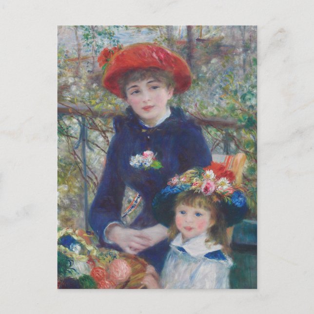 Carte Postale Renoir Deux Soeurs Terrasse Français Impressionnis (Devant)