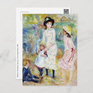 Carte Postale Renoir - Enfants en bord de mer, Guernesey