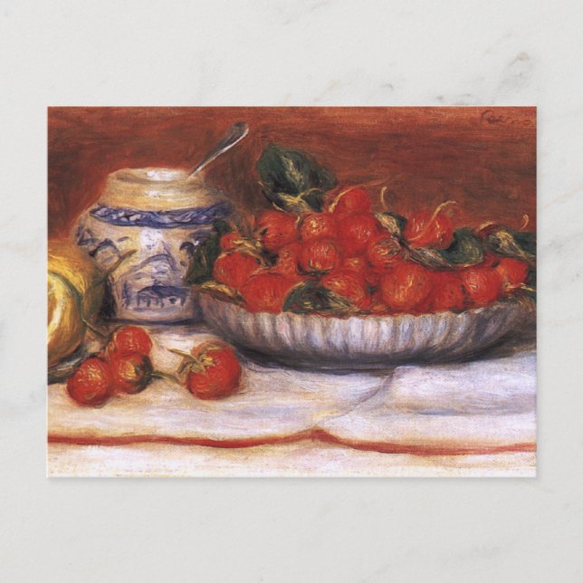 Carte Postale Renoir : fraises (Devant)
