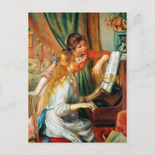 Carte Postale Renoir Girls at the Piano Postcard