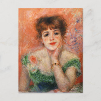 Carte Postale Renoir Jean Samary en robe basse