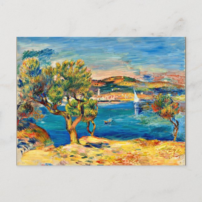 Carte Postale Renoir - L'Estaque, peinture de paysage d'art (Devant)