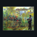 Carte Postale Renoir - Monet Peinture dans son jardin,<br><div class="desc">Renoir - Monet Peinture dans son jardin,  célèbre peinture.</div>