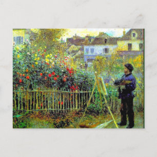 Carte Postale Renoir - Monet Peinture dans son jardin,