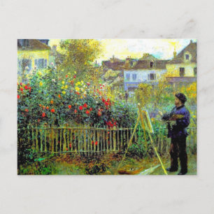 Carte Postale Renoir - Monet Peinture dans son jardin
