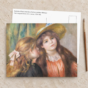 Carte Postale Renoir - Portrait de Deux Petites Filles