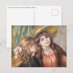 Carte Postale Renoir - Portrait de deux petites filles
