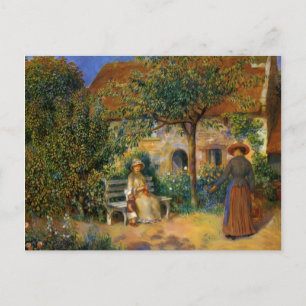 Carte Postale Renoir : Scène du Jardin en Bretagne