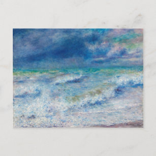 Carte Postale Renoir Seascape. Impressionnisme nautique bleu. Me